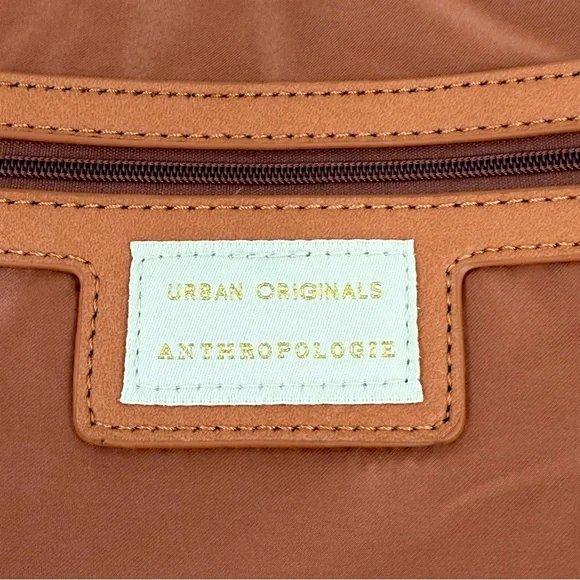 NWT Anthropologie Urban Originals Vegan Royal Buckle Slouchy Tote Golden Tan - Picture 7 of 10